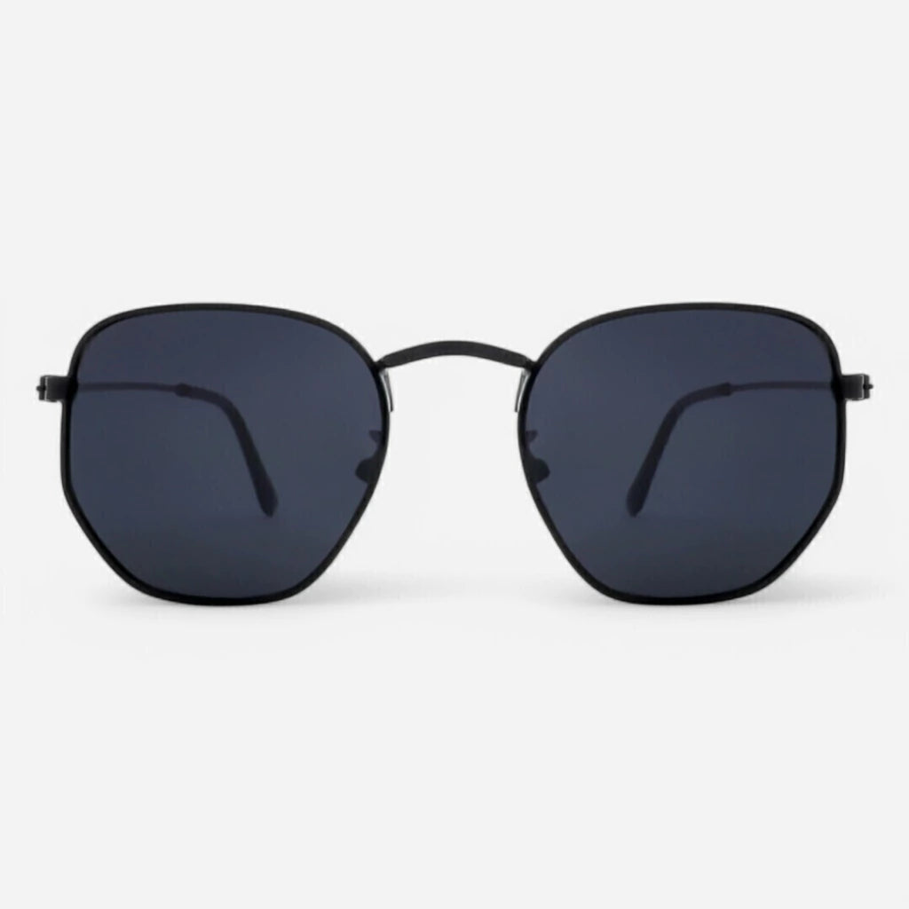 Óculos de sol Hexagonal Preto