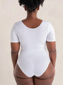 Body Modelador Manga Curta Branco