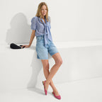 The Almond Slingback - Hibiscus